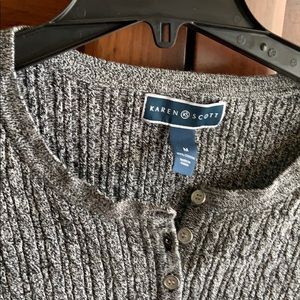 Button up 3/4 sleeve light sweater